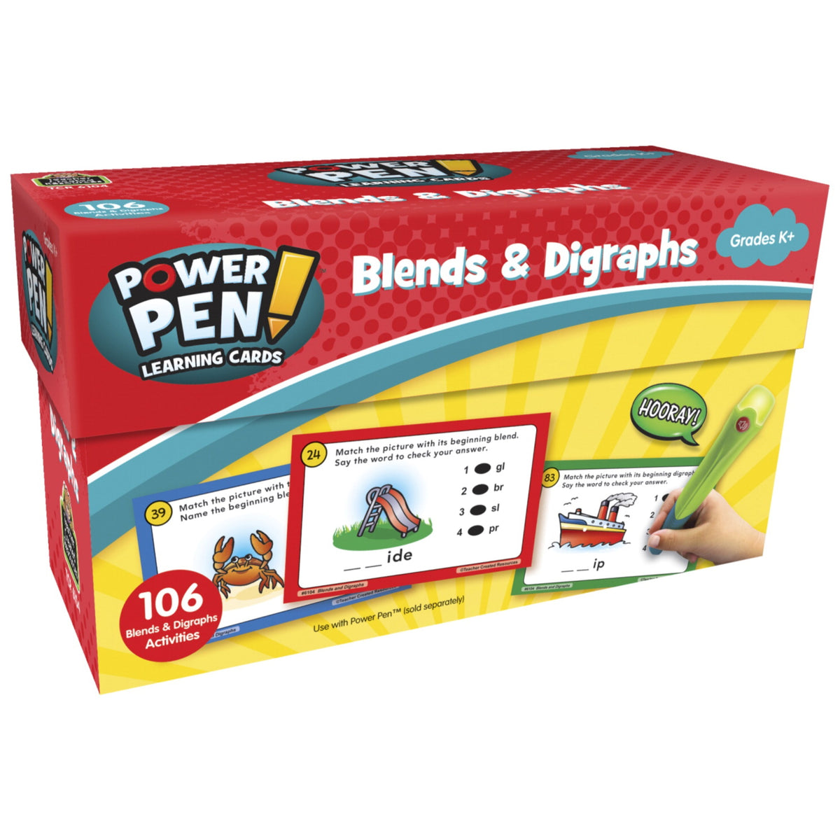 Teacher Created Resources Power Pen Learning Cards Blends And Digraphs