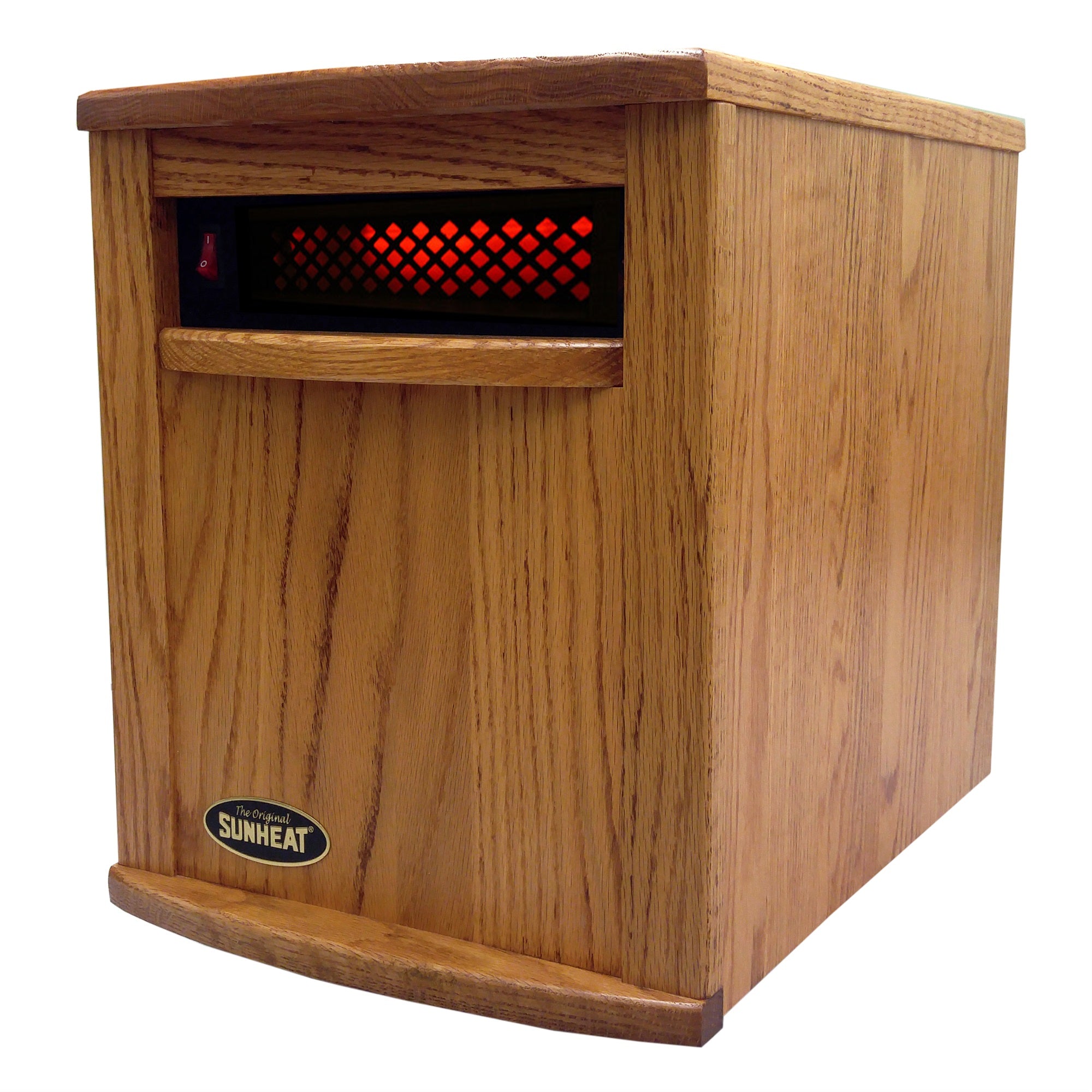 Original SUNHEAT Amish 1500 5 Year Warranty Infrared Heater-Fully Made in the USA-Nebraska Oak