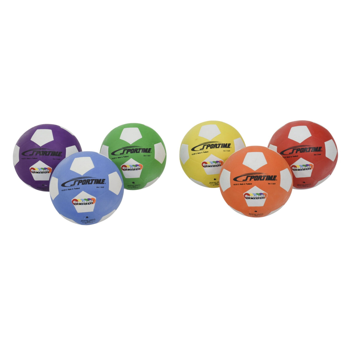 Sportime Size 3 Soccer Ball, Set Of 6