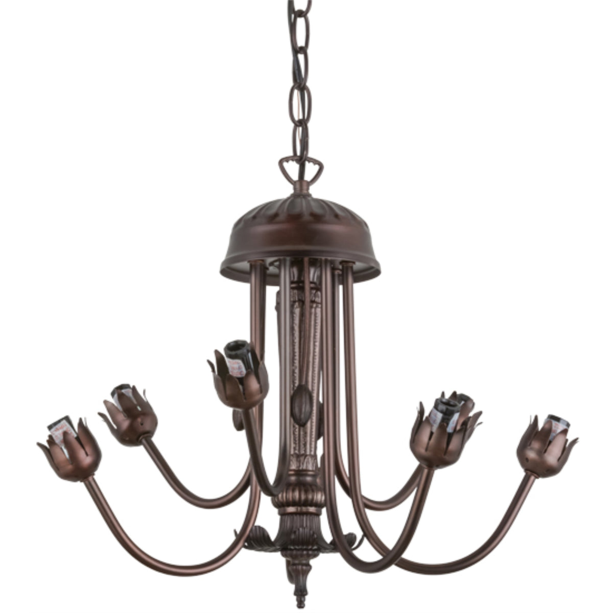 17'W Mahogany Bronze 7 Lt Chandelier Hardware
