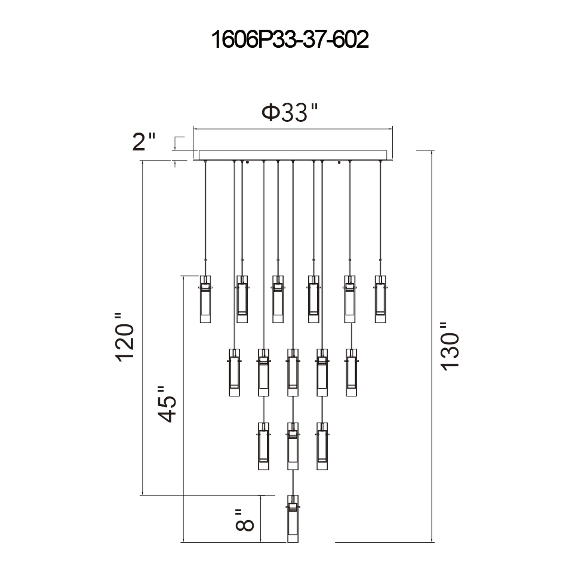 Olinda Led Integrated Satin Gold Chandelier
