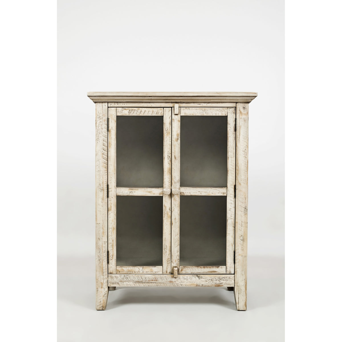 Rustic Shores 32' Coastal Distressed Acacia Two-Door Accent Cabinet