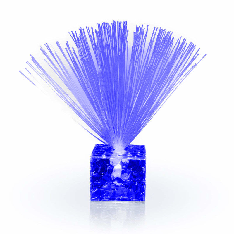 Fiber Optic Centerpiece with Small Clear Blue Base