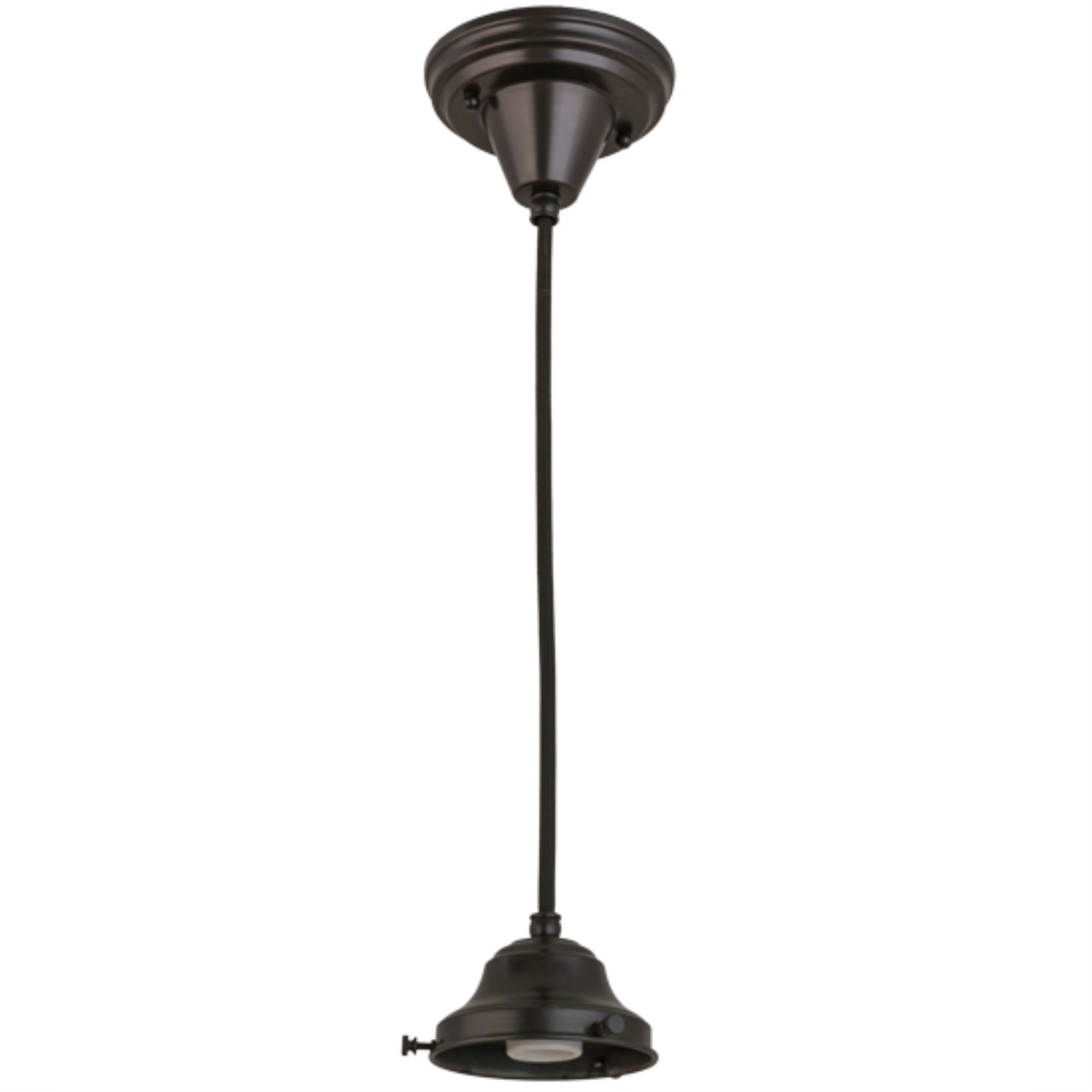 5'W Craftsman Brown On Brass 1 Lt Pendant Hardware