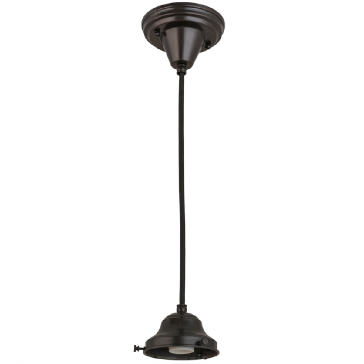 5'W Craftsman Brown On Brass 1 Lt Pendant Hardware