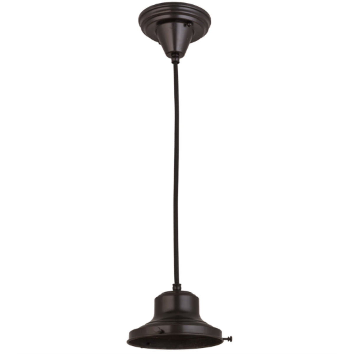 6.5'W Craftsman Brown On Brass 1 Lt Pendant Hardware