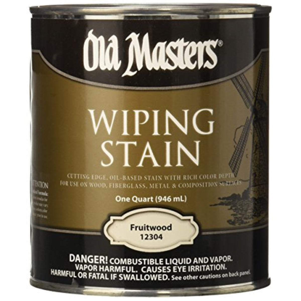 1621929 Wipe Stain Fruitwood Qt Old Masters Semi-Transparent Fruitwood Oil-Based Wiping Stain 1 Qt (Pack Of 4)