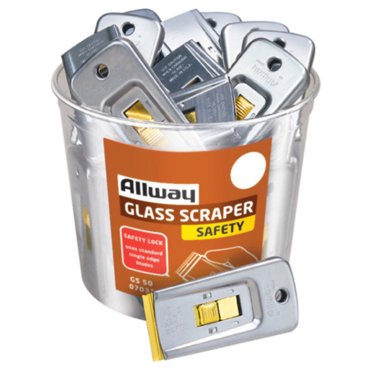 Glass Scraper 50P Bucket (Pack Of 50)