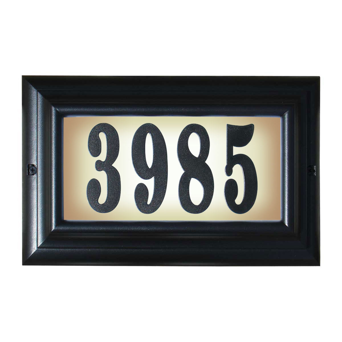 Edgewood Large 'Do It Yourself Kit' Lighted Address Plaque In Black Frame Color