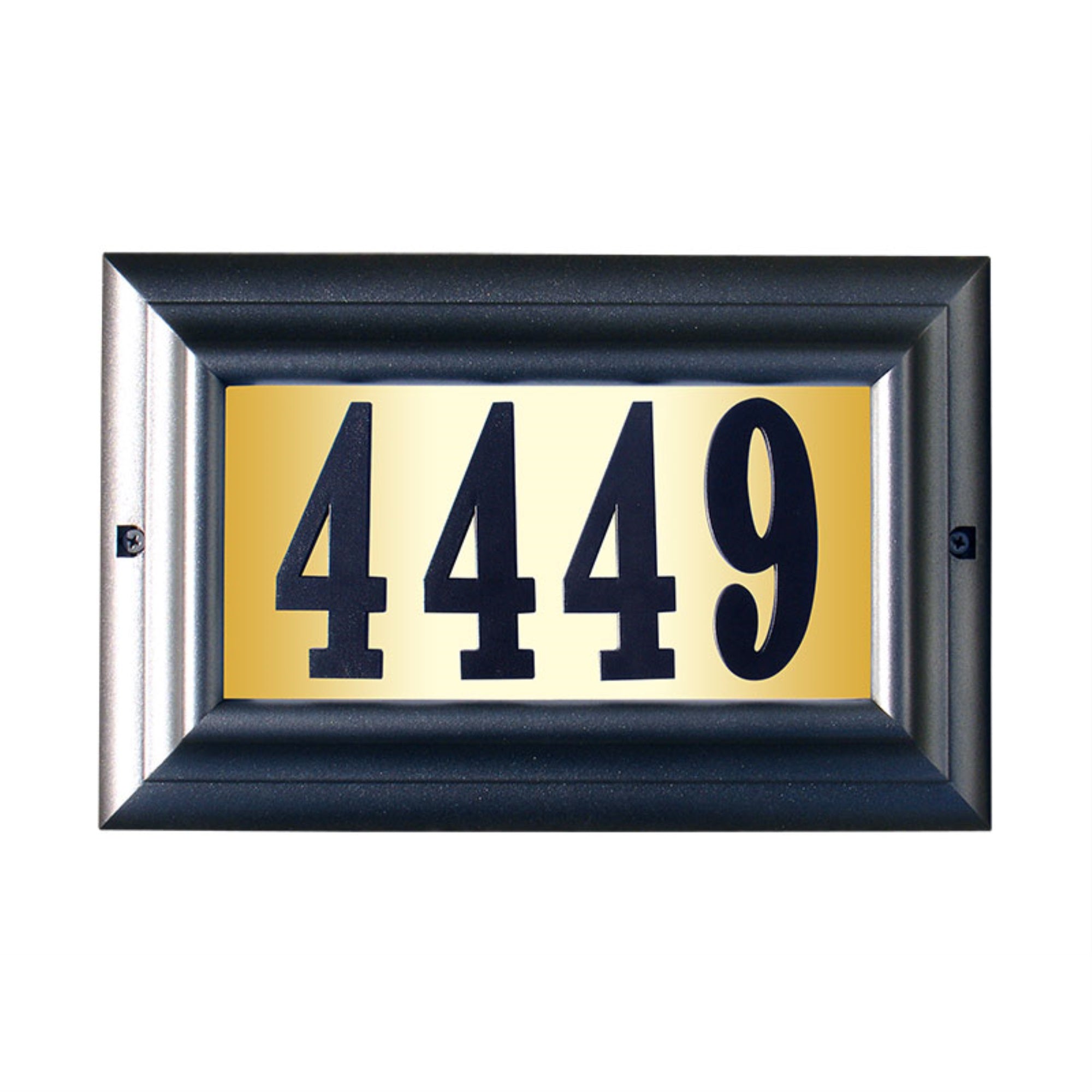 Edgewood Large 'Do It Yourself Kit' Lighted Address Plaque In Pewter Frame Color