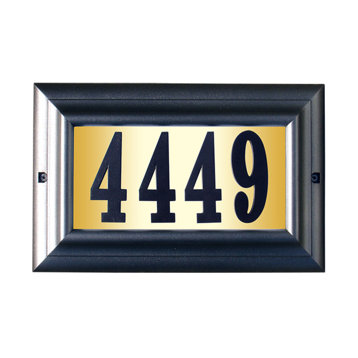 Edgewood Large 'Do It Yourself Kit' Lighted Address Plaque In Pewter Frame Color
