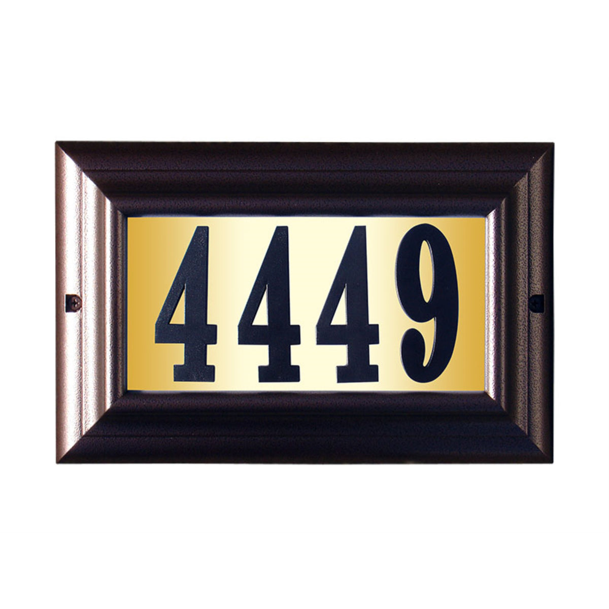 Edgewood Large 'Do It Yourself Kit' Lighted Address Plaque In Antique Copper Frame Color