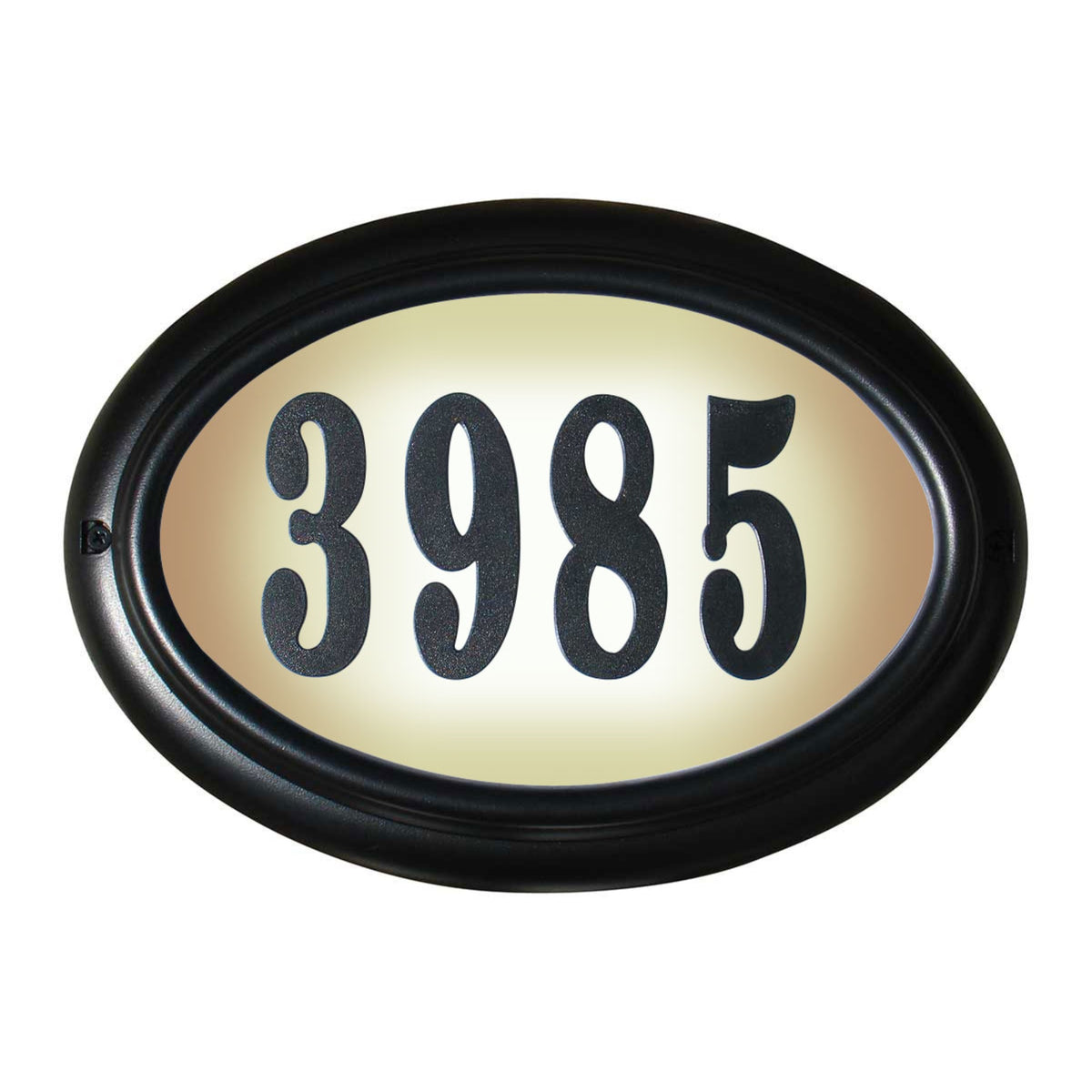 Edgewood Oval 'Do It Yourself Kit' Lighted Address Plaque In Black Frame Color