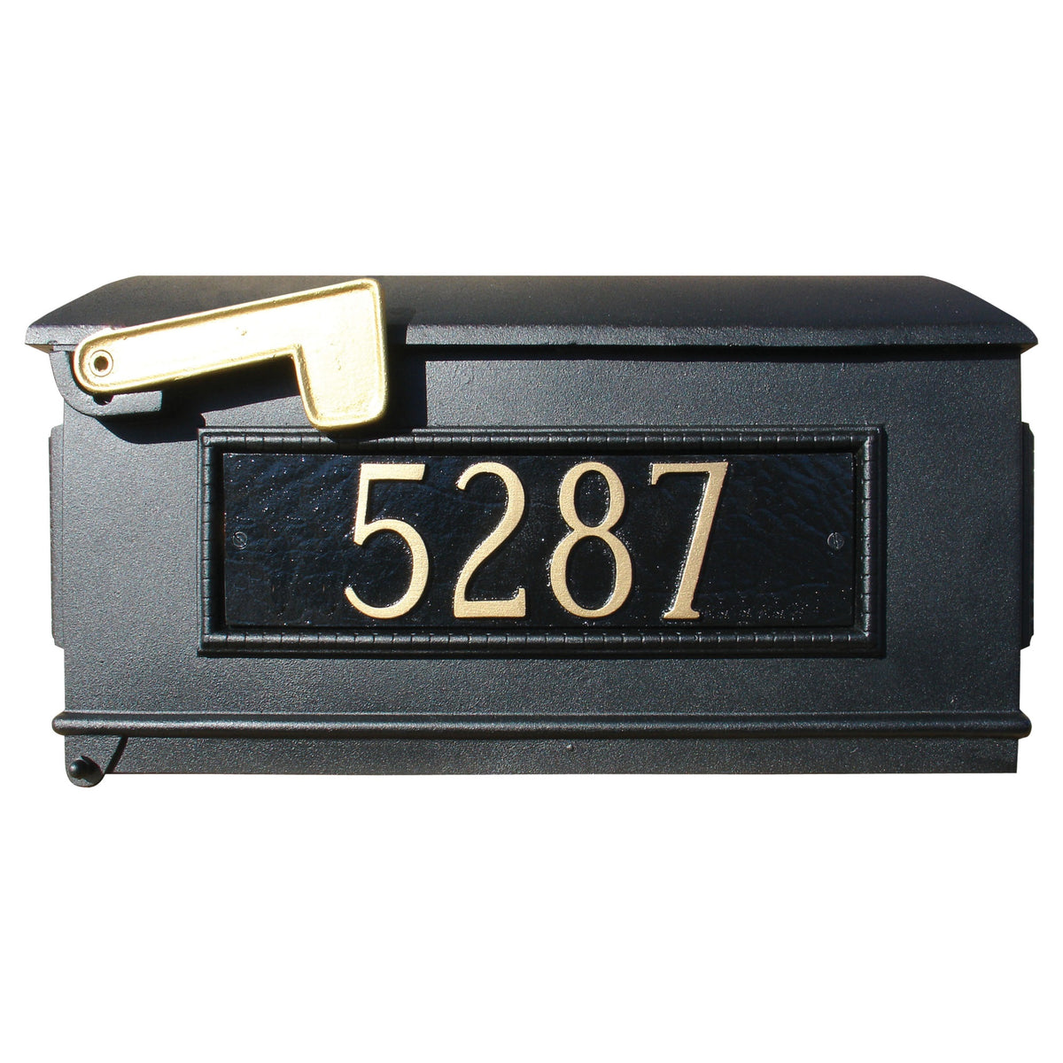 Lewiston Mailbox Only With 3 Cast Aluminum Personalized Address Plates