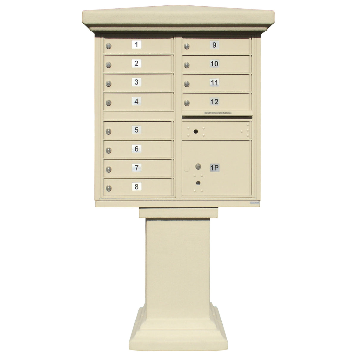 Parkview Stucco Tall Pedestal Wrap, Painted (Sandstone Color)