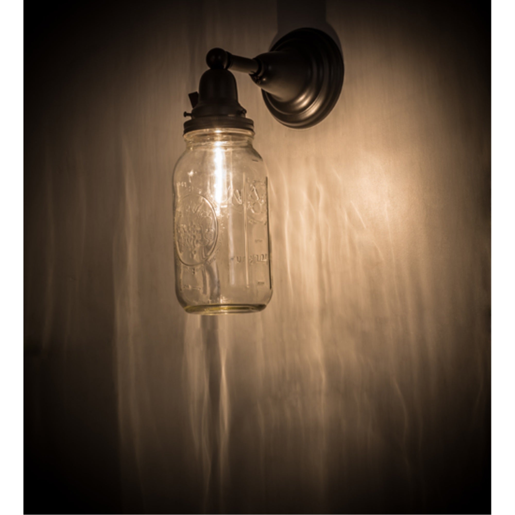 5.5'W Mason Jar Wall Sconce