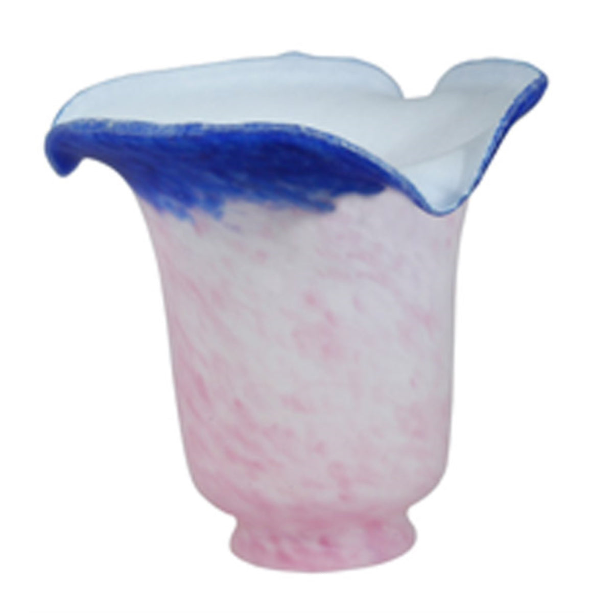 5.5'W Fluted Pink And Blue Shade