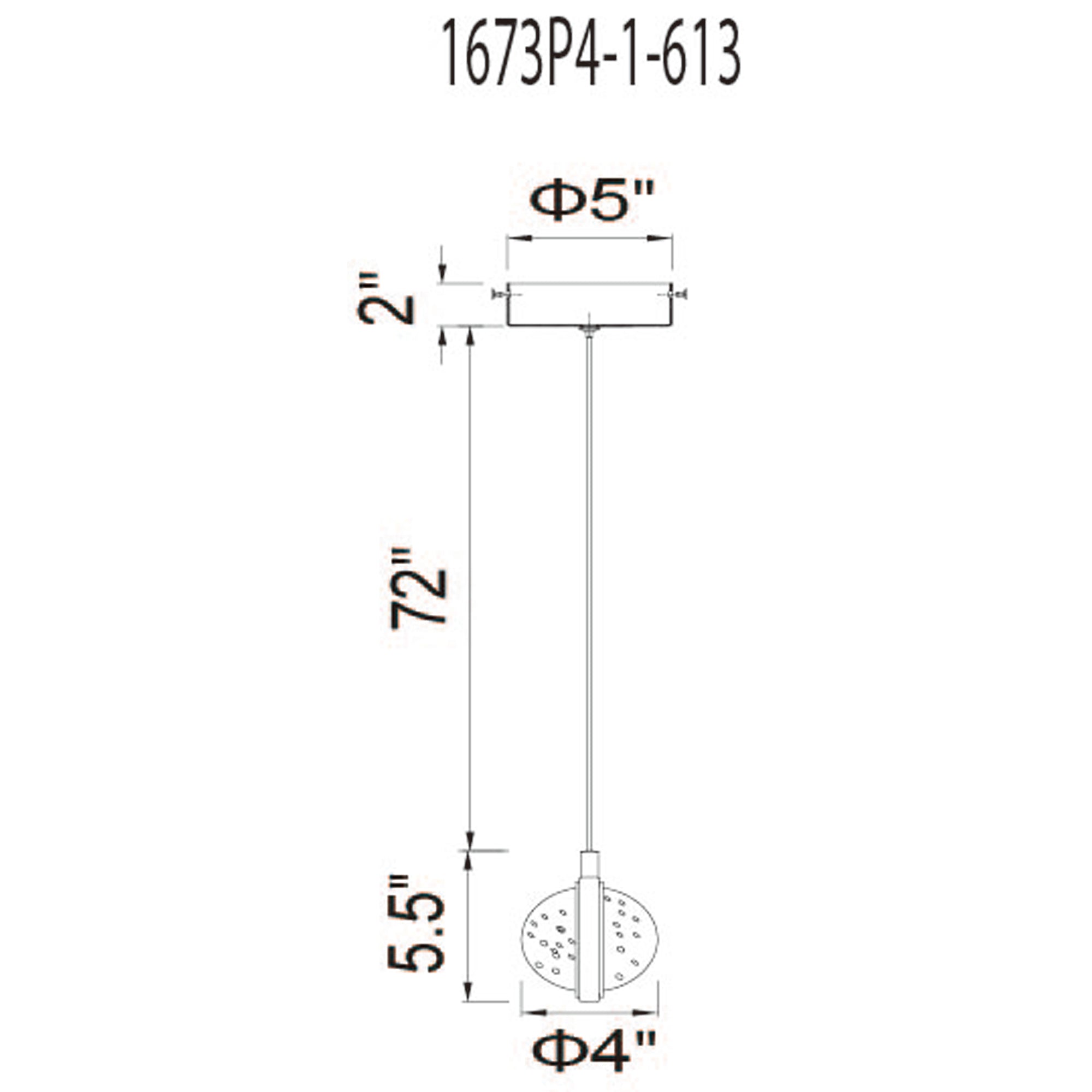 Salvador 4 In Led Integrated Polished Nickel Pendant