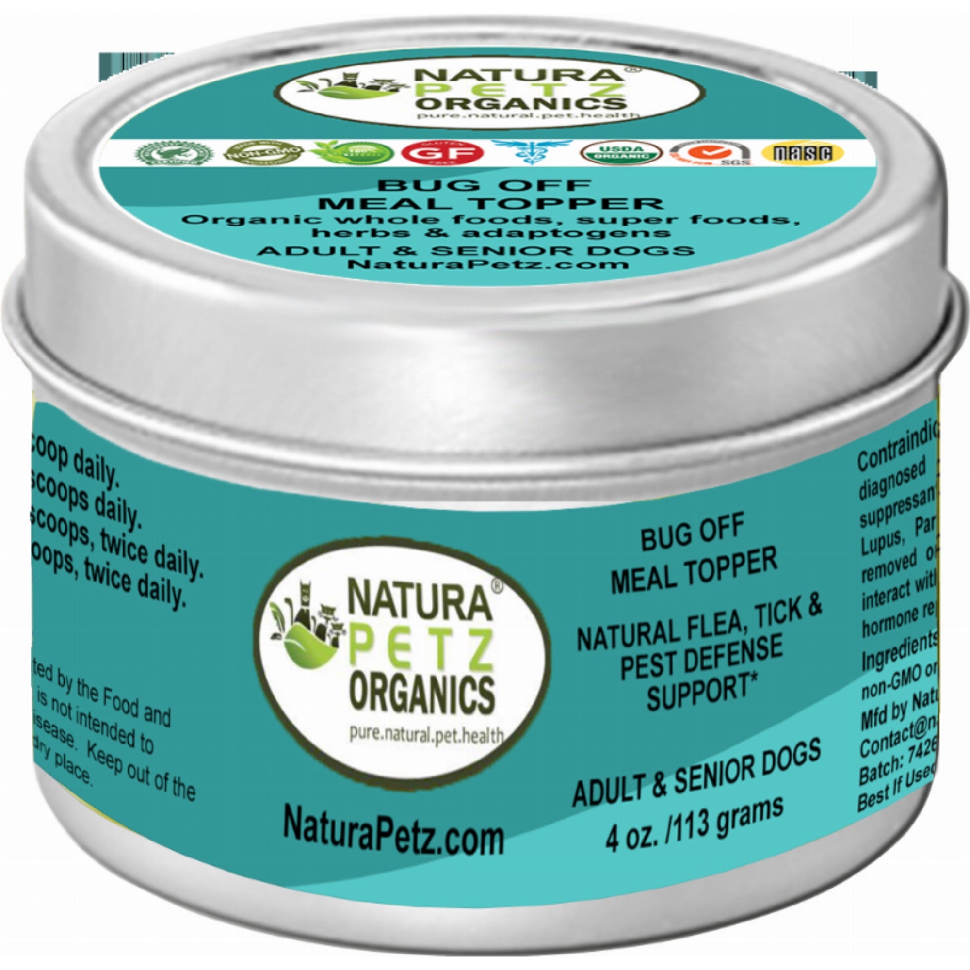 Bug Off Natural Defense Meal Topper* Flea, Tick & Pest Defense For Dogs, Cats & Horses*