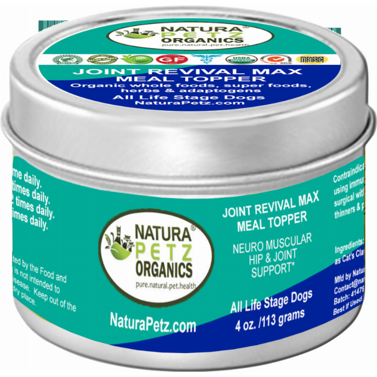 Joint Revival Max Master Blend Meal Topper* Neuro Muscular Hip & Joint Support* Master Blend For Dogs & Cats*