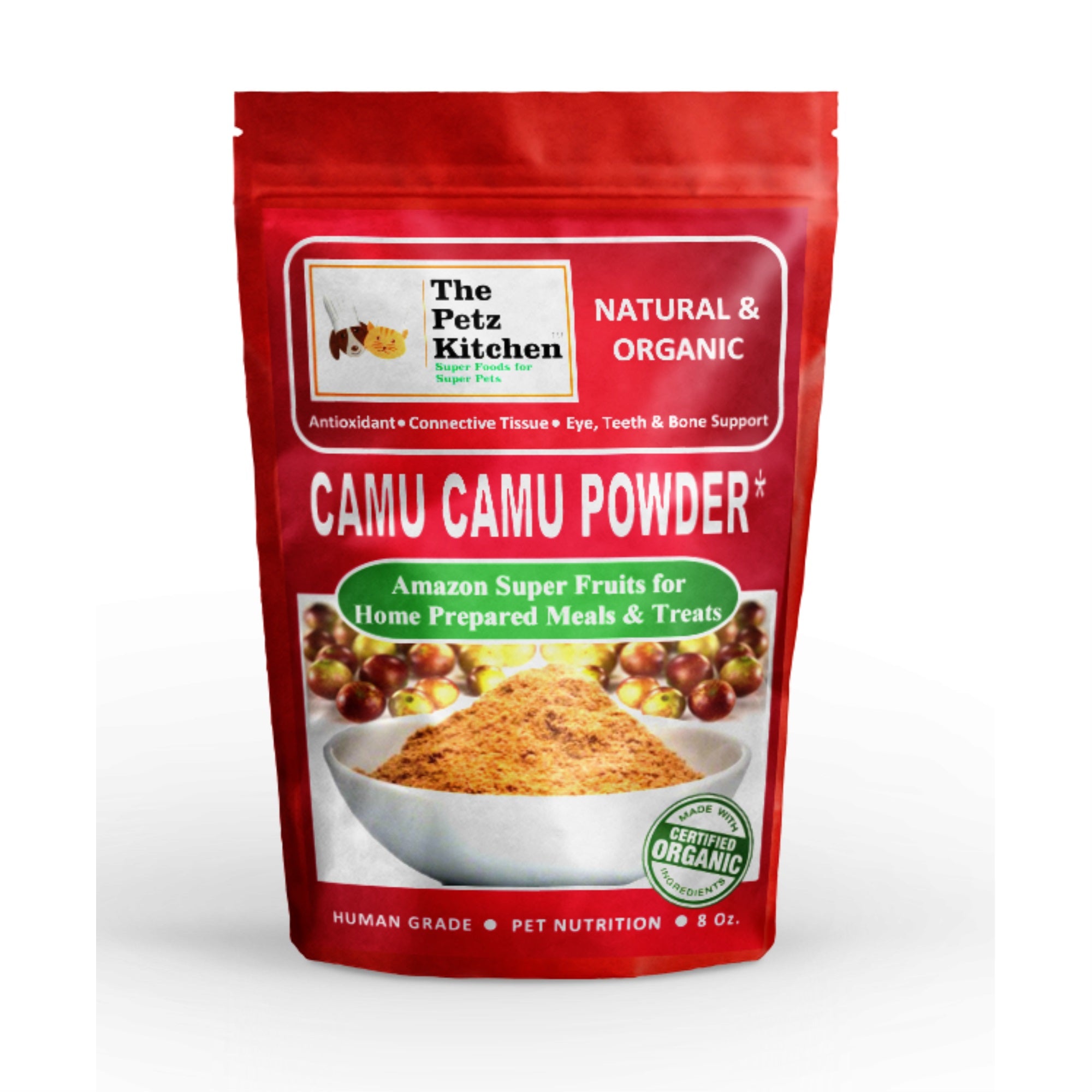 Camu Camu Extract Joint Teeth & Eye Support* The Petz Kitchen - Organic Human Grade Ingredients For Home Prepared Meals & Treats