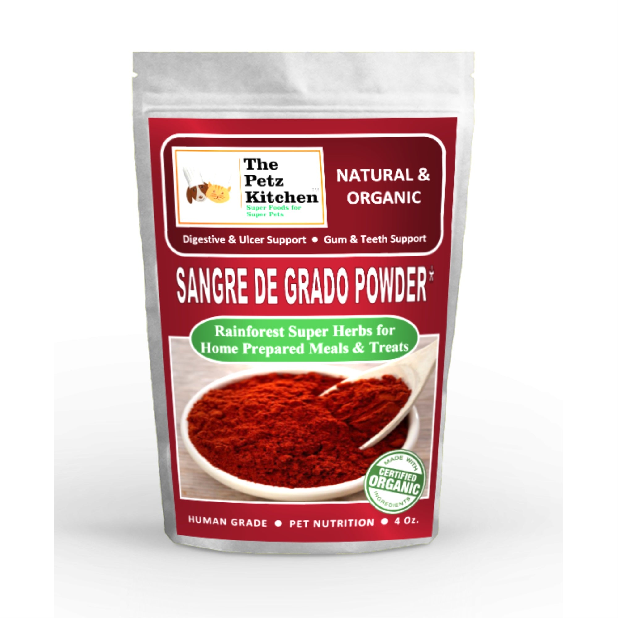 Sangre De Grado - Wound & Infection Support* The Petz Kitchen - Organic & Human Grade Ingredients & Shakers For Home Prepared Meals & Treats