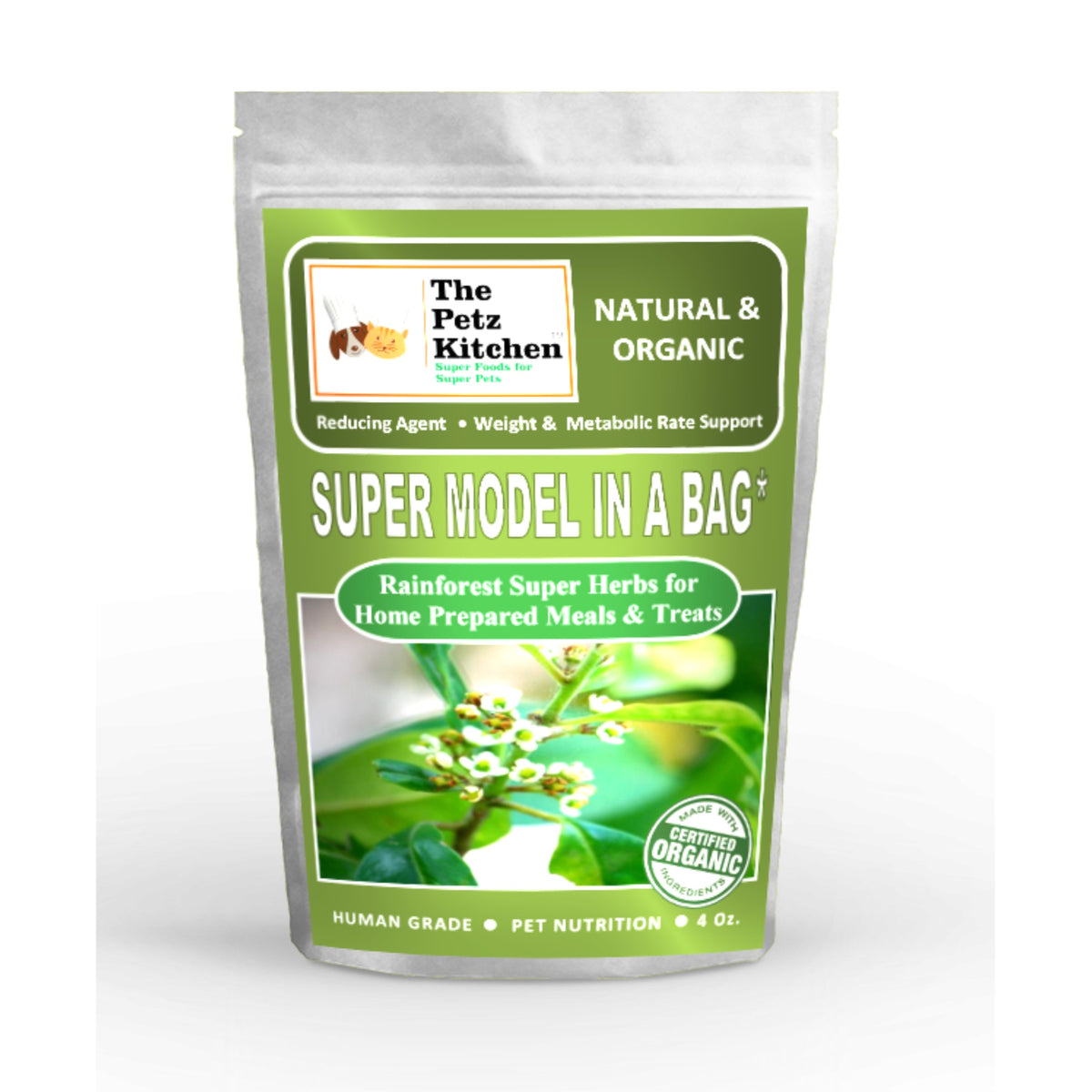 Super Model In A Bottle Weight Support* The Petz Kitchen - Organic & Human Grade Ingredients For Home Prepared Meals & Treats