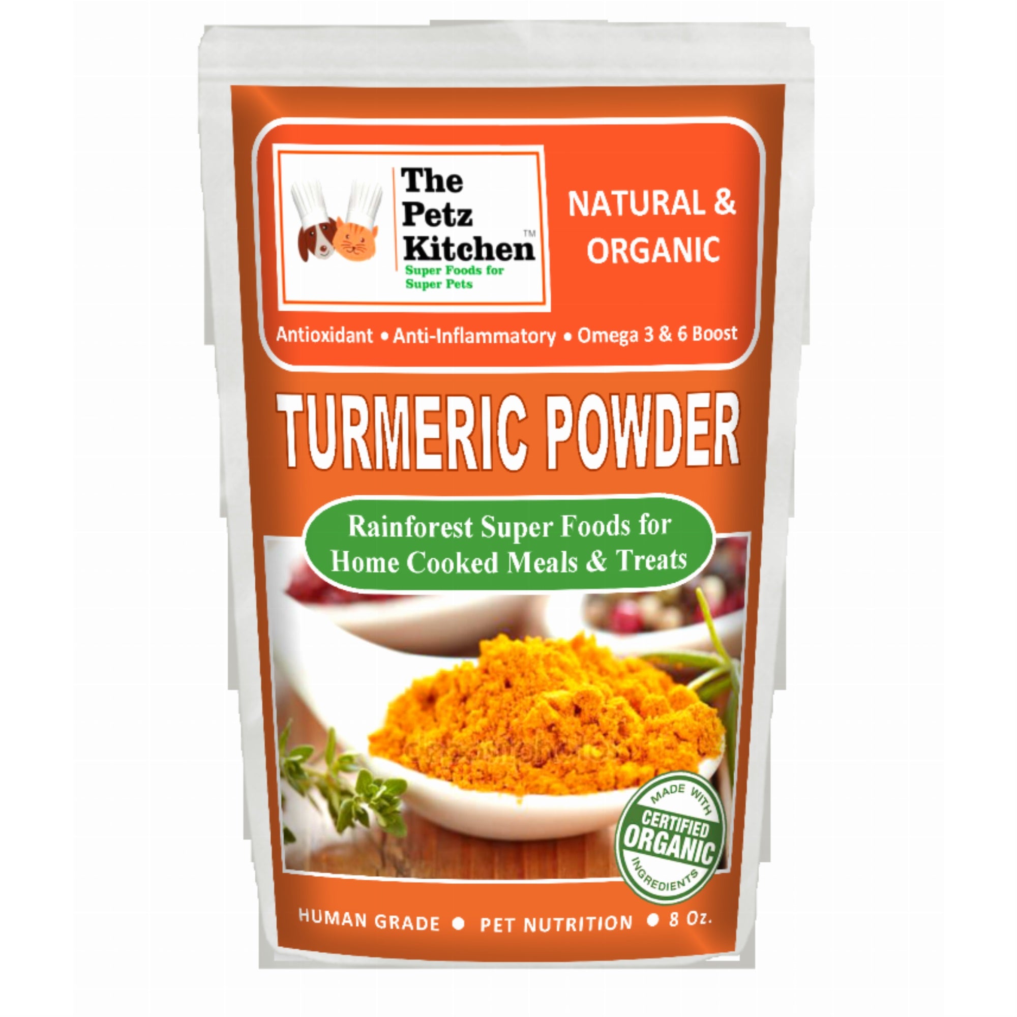 Turmeric Curcuma - Antioxidant Joint & Inflammation Support* The Petz Kitchen - Organic & Human Grade Ingredients For Home Prepared Meals & Treats