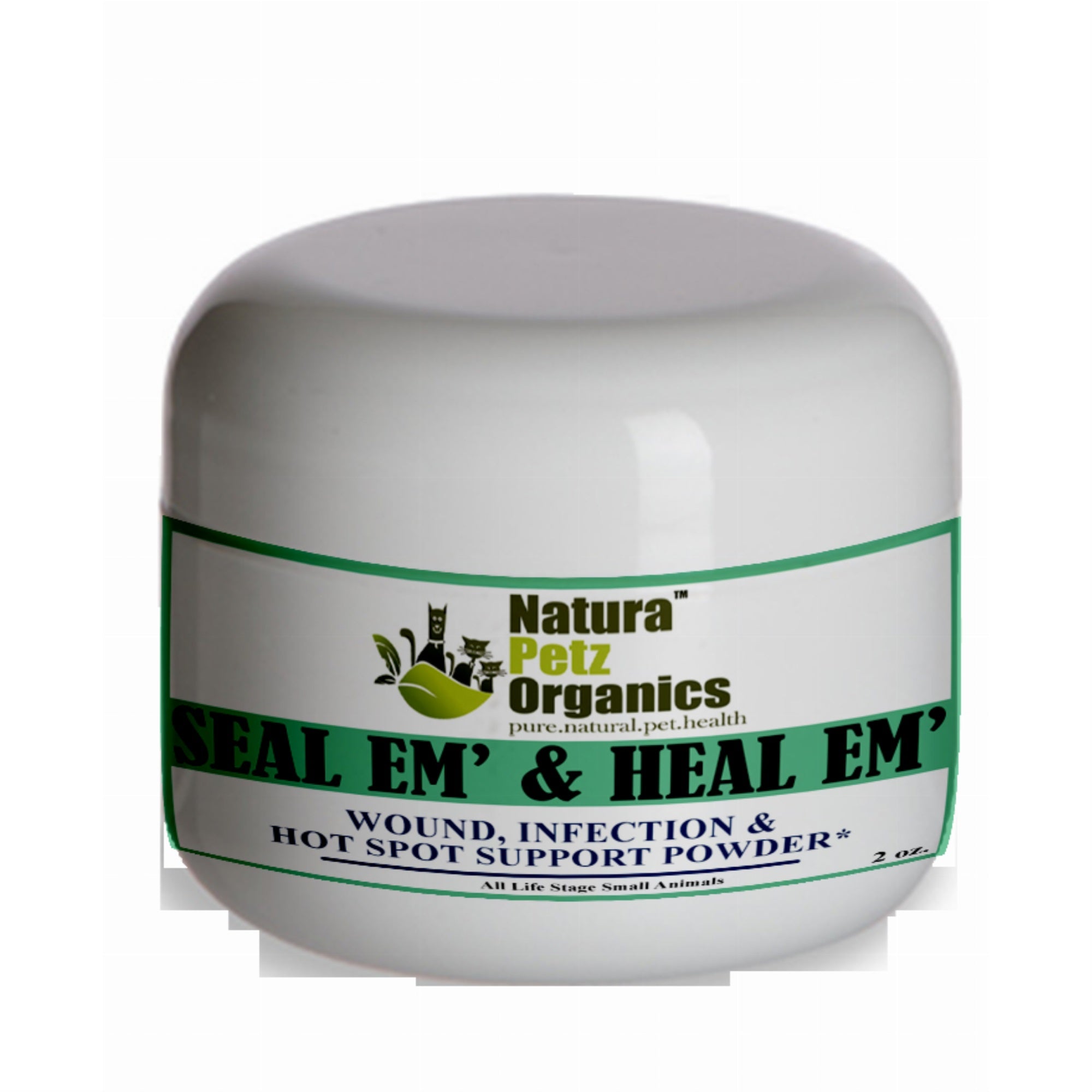 Seal Em And Heal Em Powder Dog, Cat & Small Animal*  Wound, Infection & Hot Spot Support*