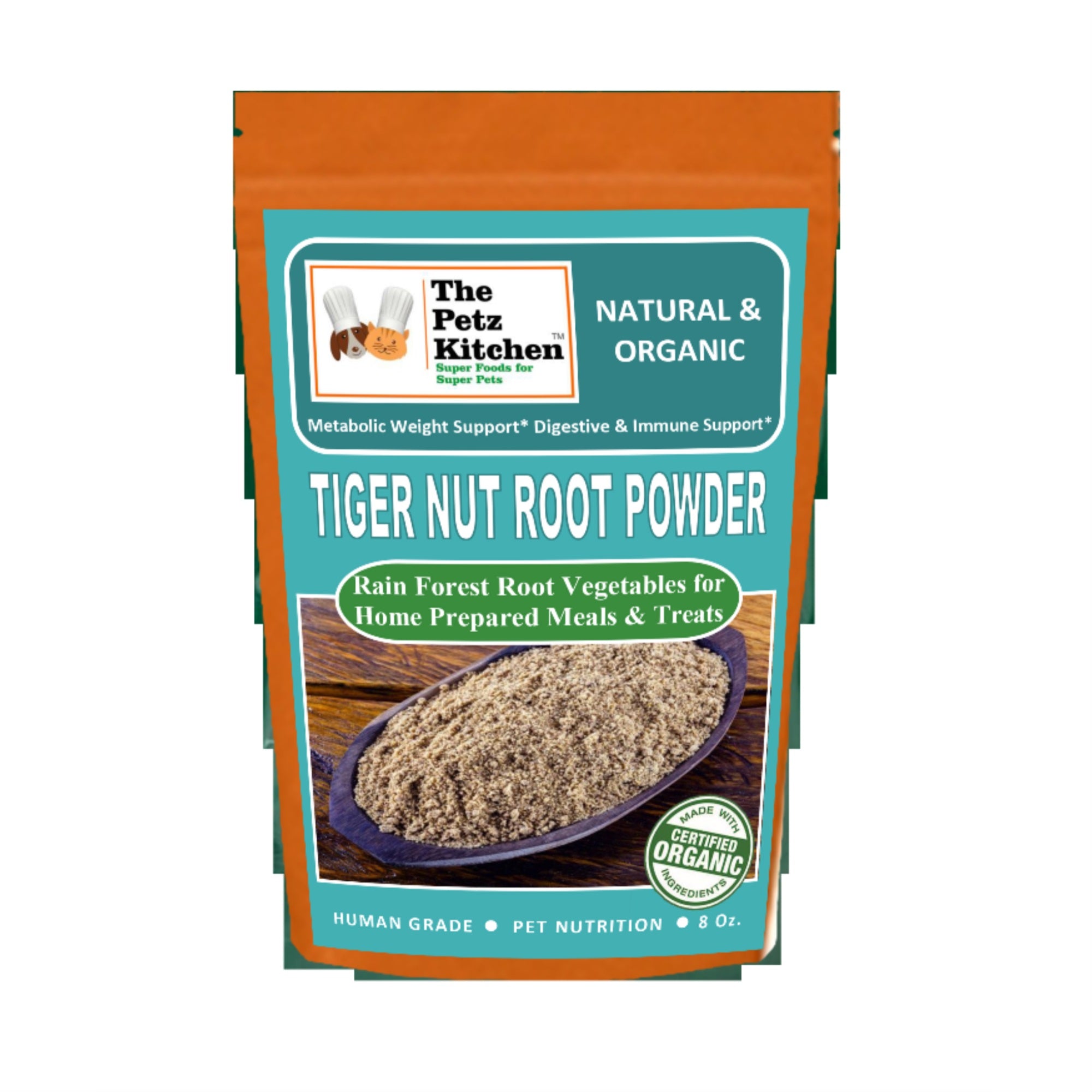 Tiger Nut Root Powder* Metabolic Weight, Digestive & Immune Support* The Petz Kitchen Organic Super Food Ingredients Dogs Cats