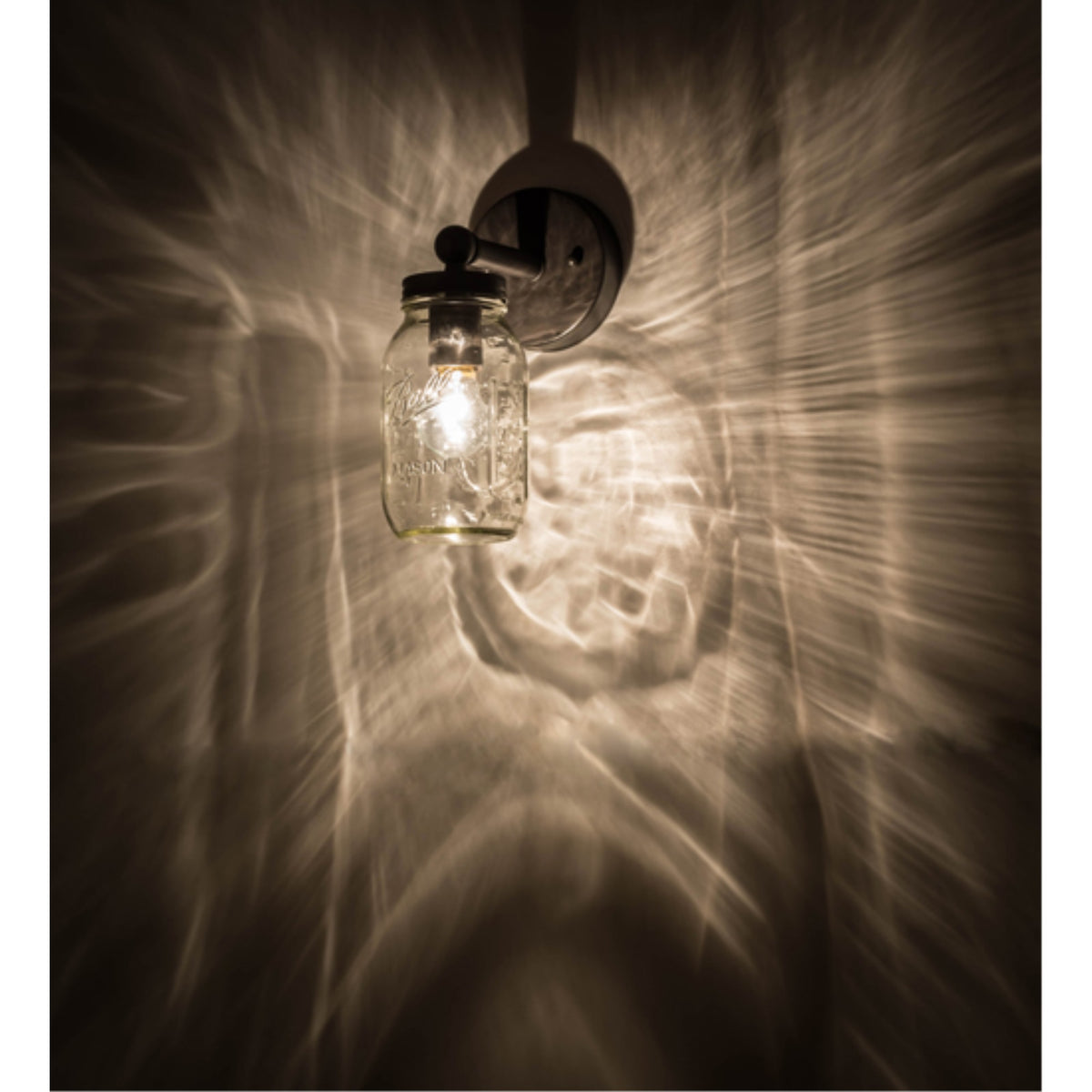 4.5'W Mason Jar Wall Sconce