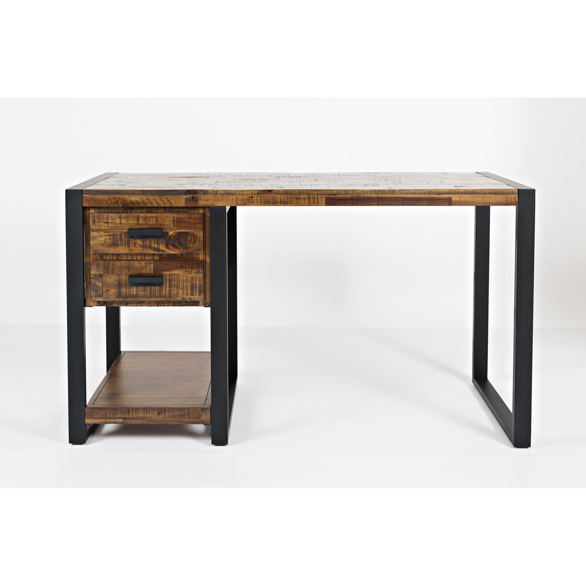 Loftworks 54' Modern Industrial Distressed Acacia Desk With Drawers And Storage
