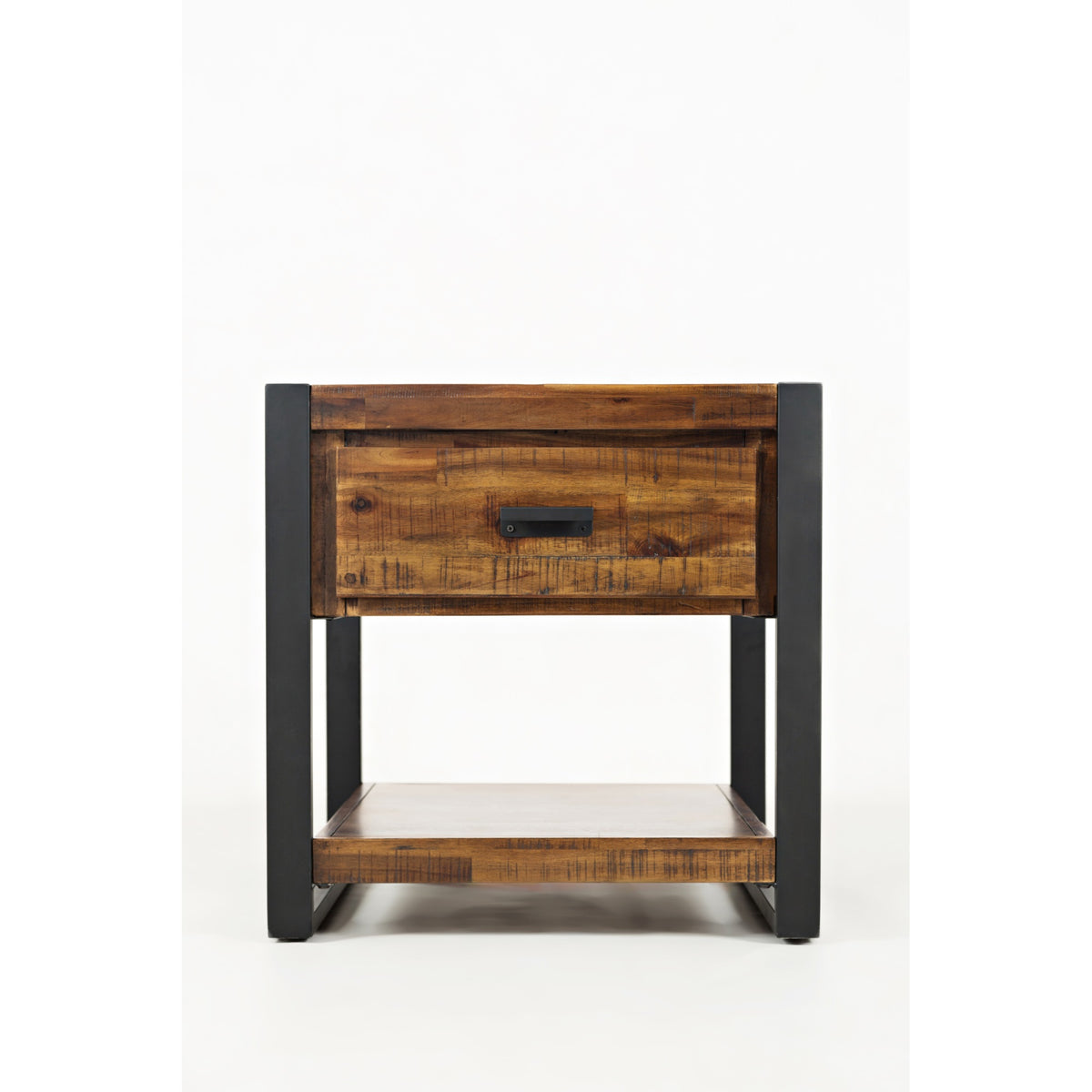Loftworks Modern Industrial Distressed Acacia End Table With Drawer