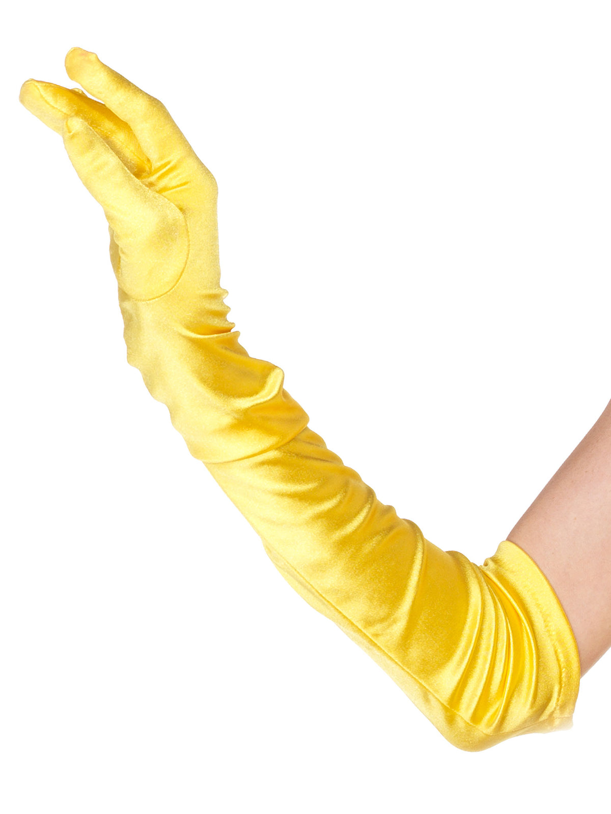 Extra Long Satin Gloves O/S Ye