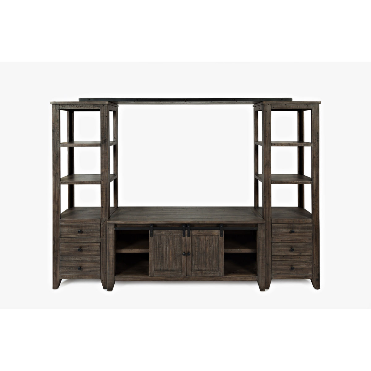 Madison County Rustic Reclaimed Pine Farmhouse Entertainment Center With 60'' Tv Console