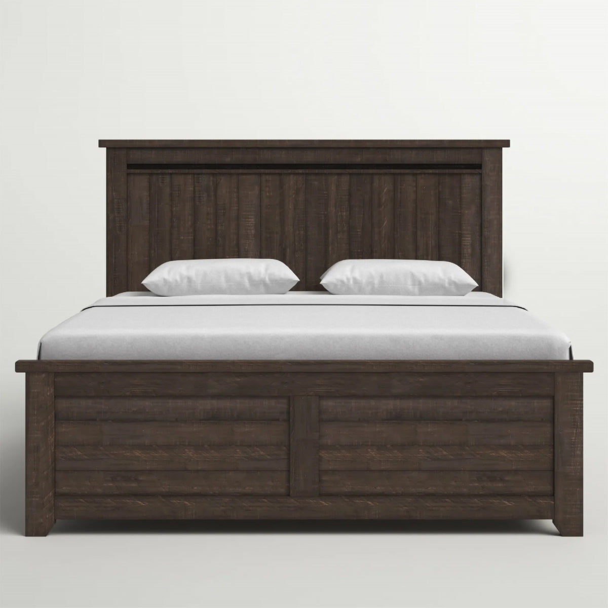 Madison County Rustic Reclaimed Pine Farmhouse King Panel Bed