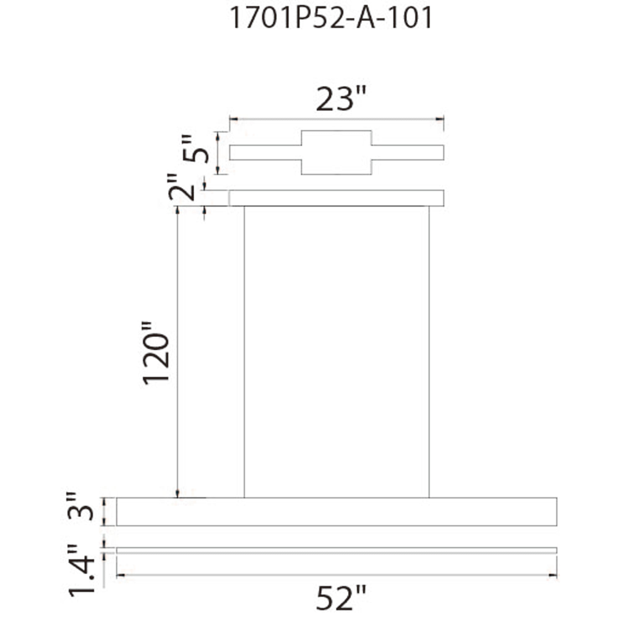 Pienza 2 In Led Integrated Black Chandelier