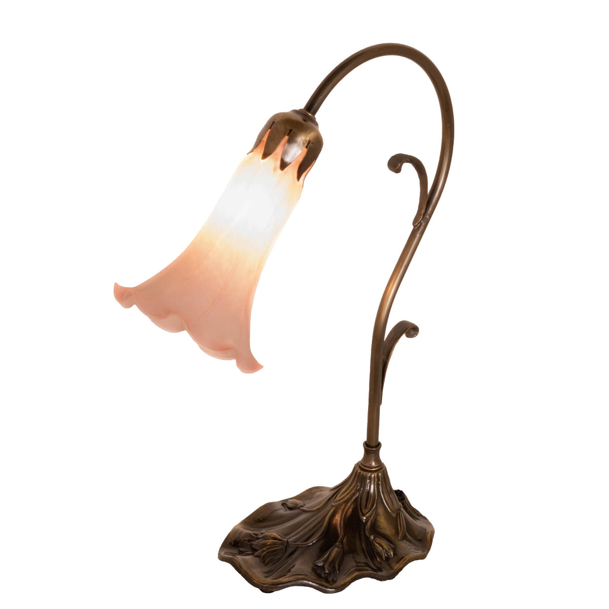 15' High Pink Tiffany Pond Lily Accent Lamp