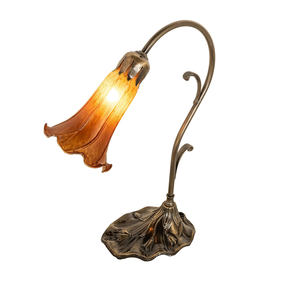 15' High Amber Tiffany Pond Lily Accent Lamp