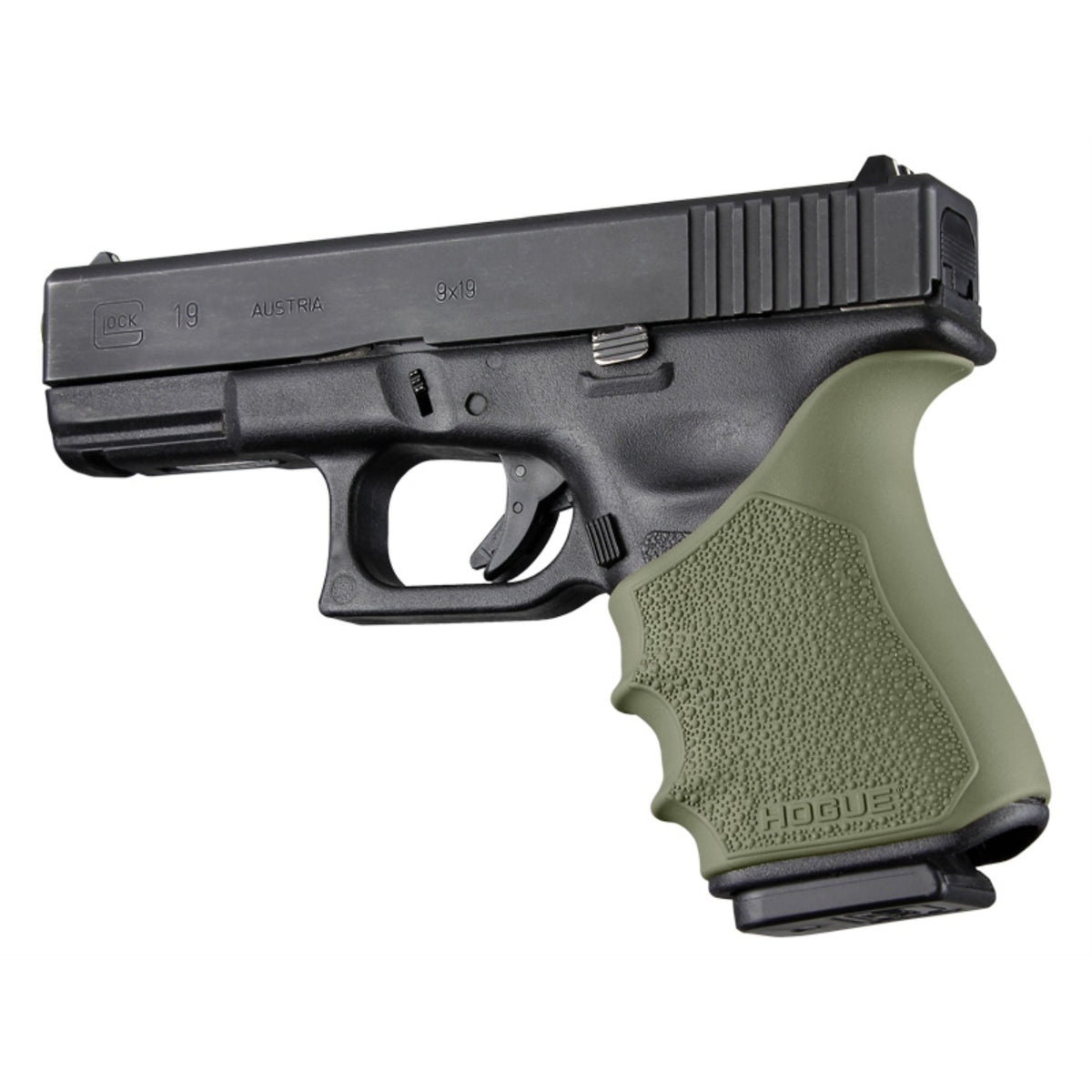 Hogue Handall Beavertail Grip Sleeve Glock 19 23 32 38 Gen 3-4 Od Green