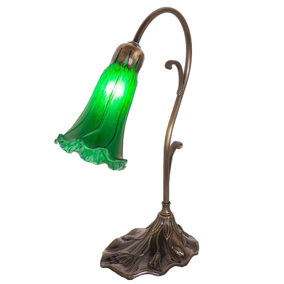 15' High Green Tiffany Pond Lily Accent Lamp