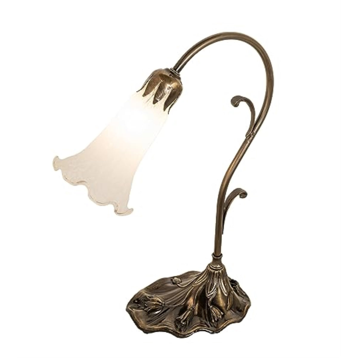 15' High White Tiffany Pond Lily Accent Lamp