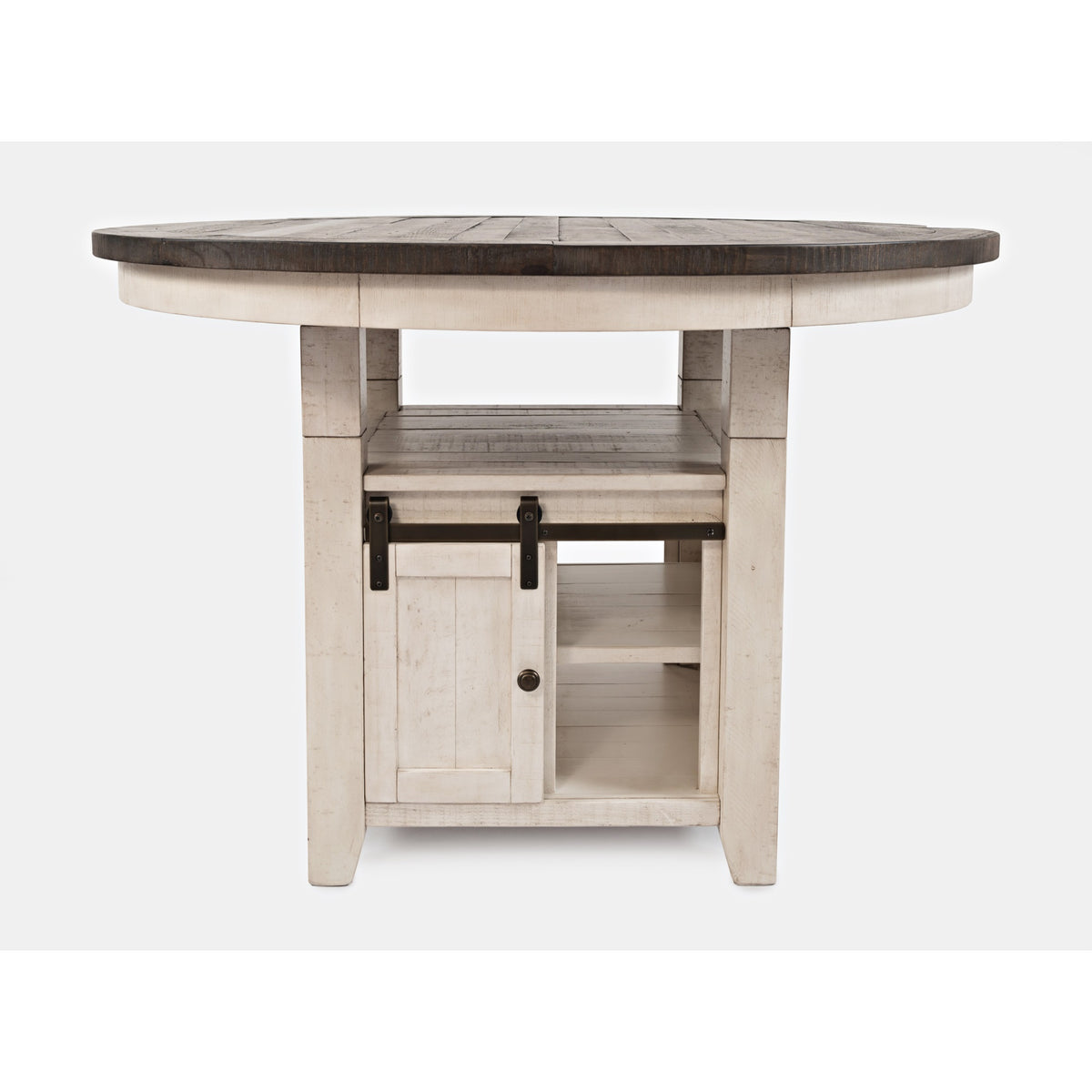 Madison County Rustic Reclaimed Solid Wood Farmhouse Adjustable Height 54' Round Dining Table