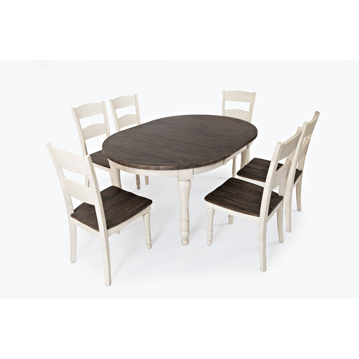 Madison County Reclaimed Pine 66' Oval Farmhouse Seven-Piece Dining Set