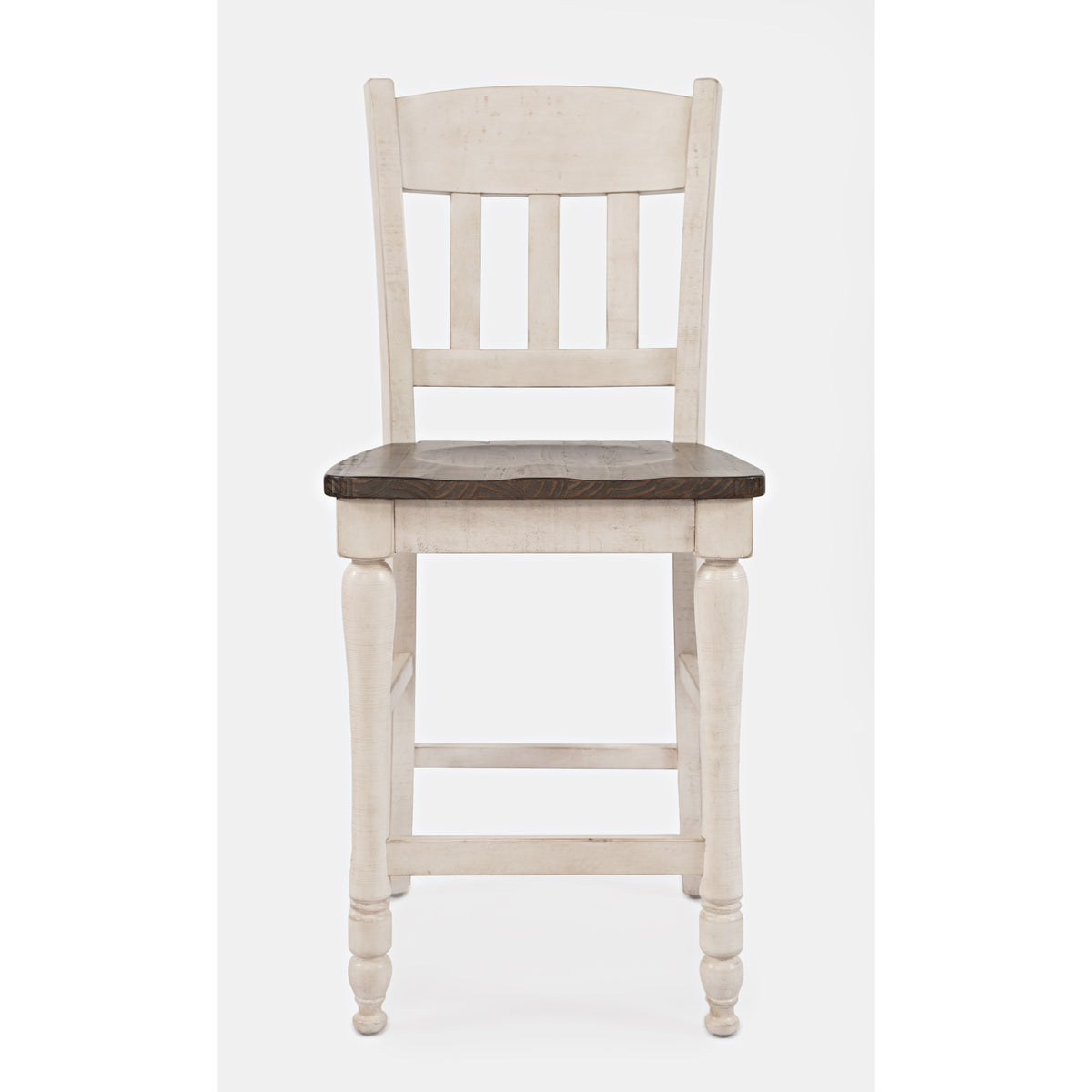 Madison County Rustic Reclaimed Pine Farmhouse Slatback Counter Stool (Set Of 2)