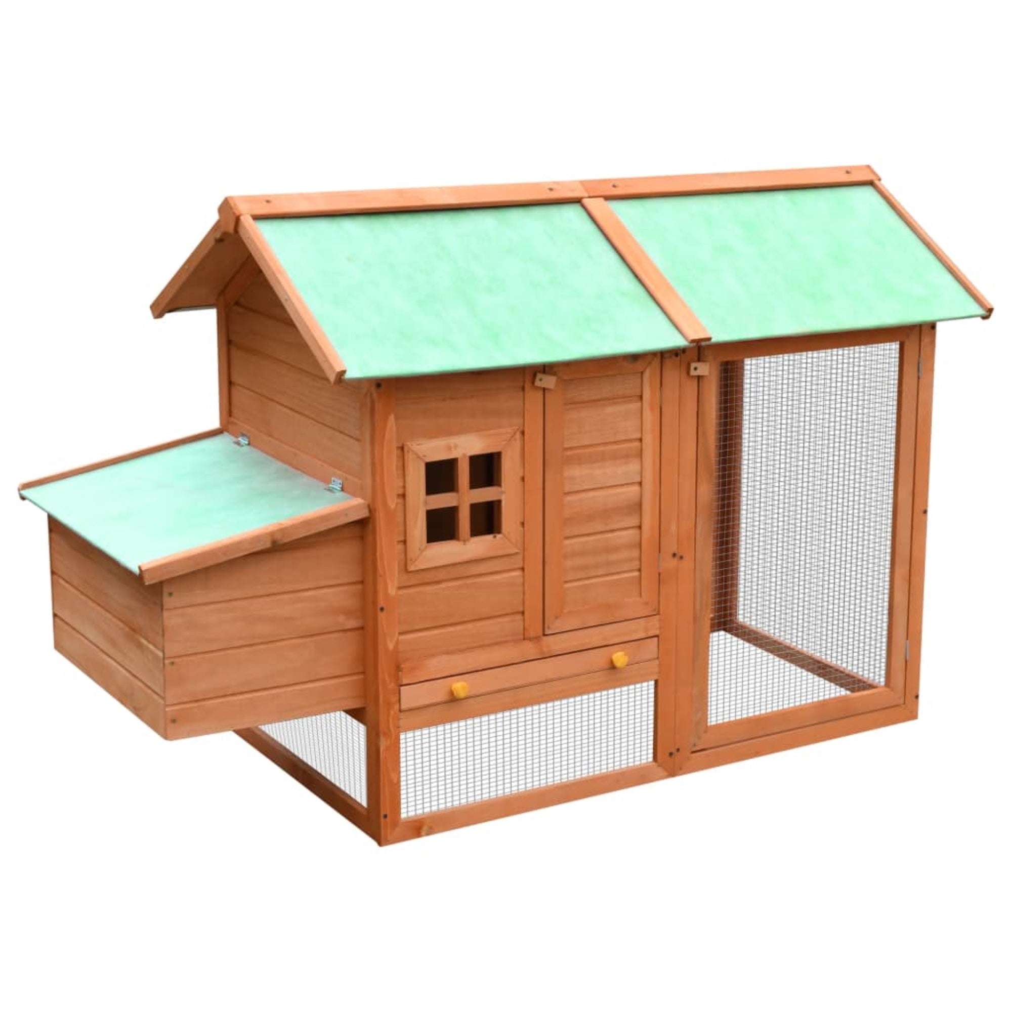 Vidaxl Chicken Cage Solid Pine & Fir Wood 66.9'X31.9'X43.3'