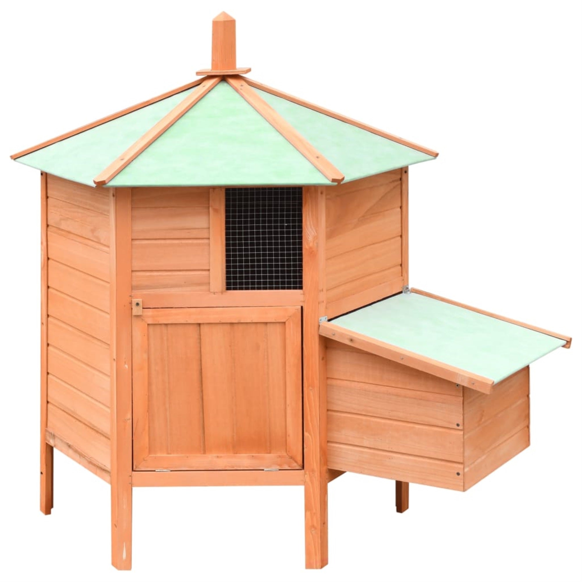 Vidaxl Chicken Cage Solid Pine & Fir Wood 49.6'X46.1'X49.2'