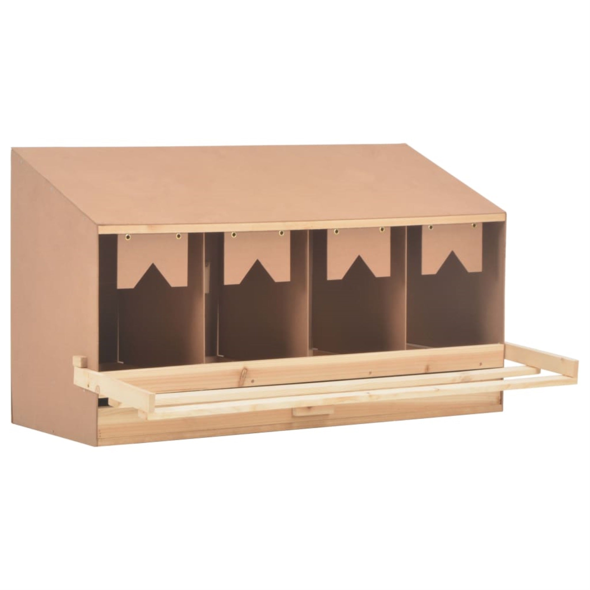 Vidaxl Chicken Laying Nest 4 Compartments 41.7'X15.7'X23.2' Solid Pine Wood