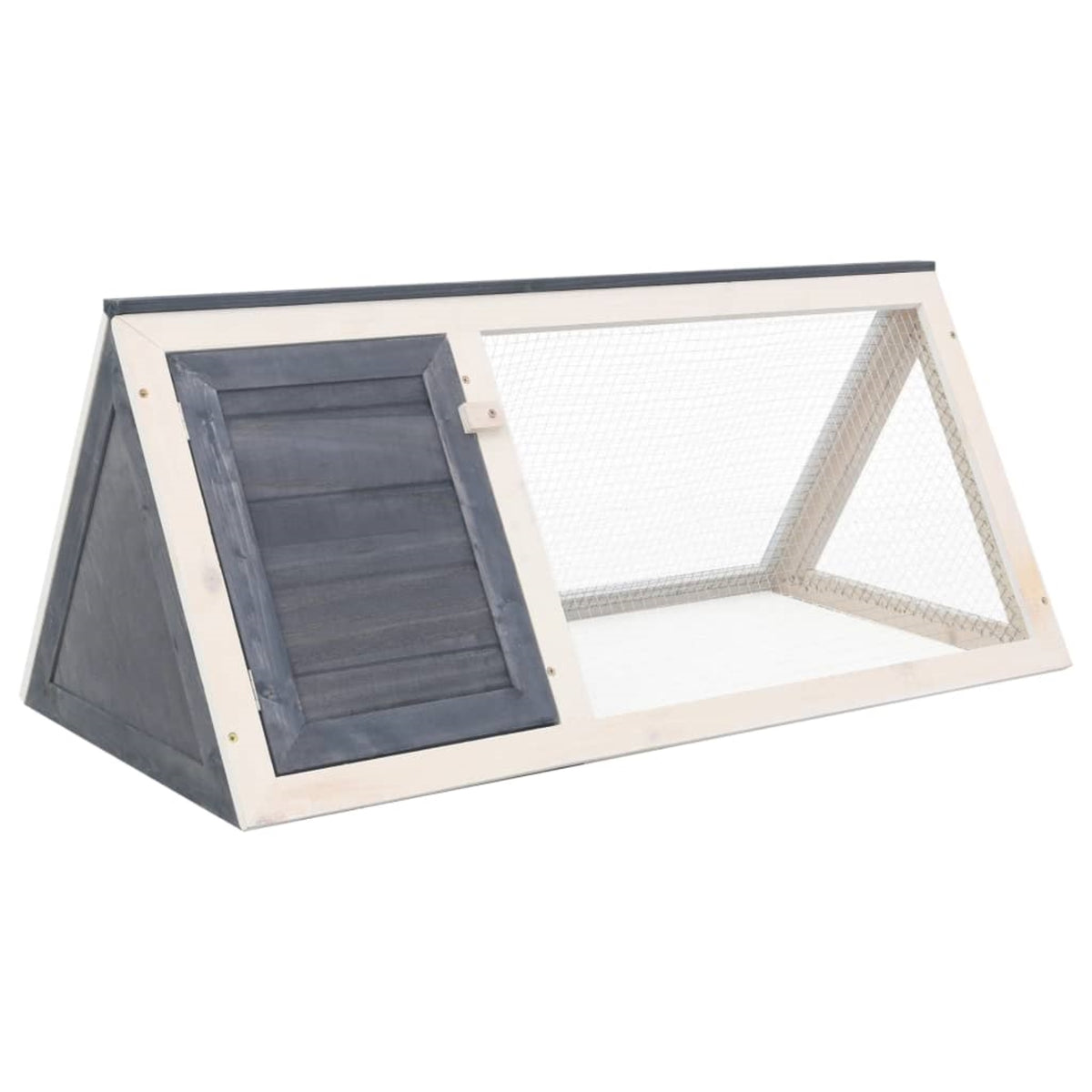 Vidaxl Animal Rabbit Cage Gray Wood