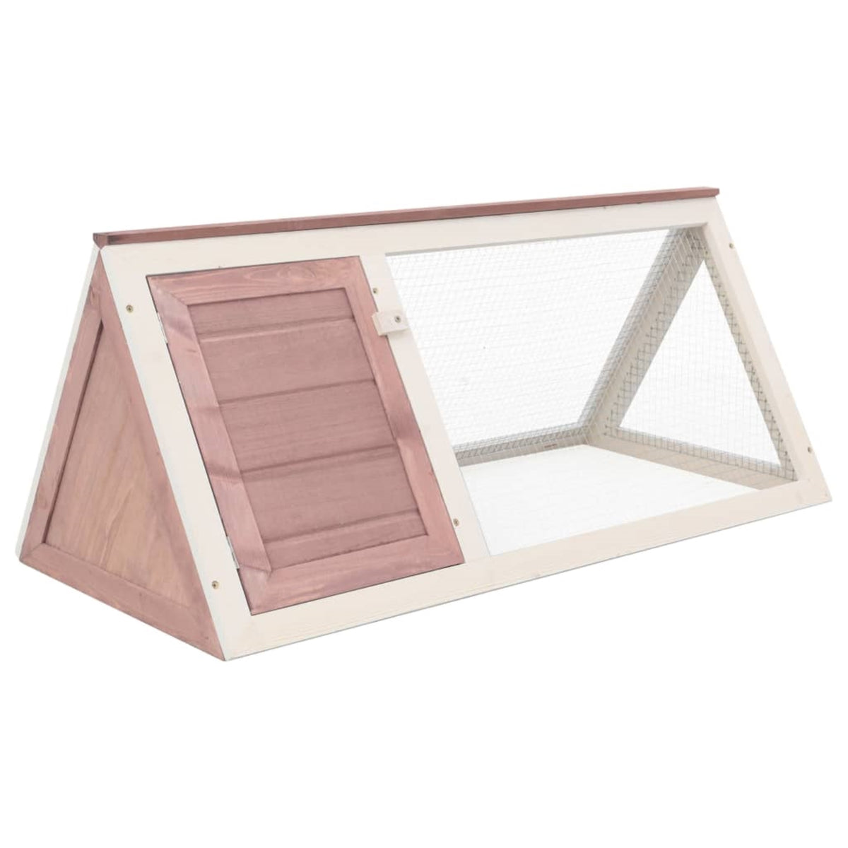 Vidaxl Animal Rabbit Cage Brown Wood